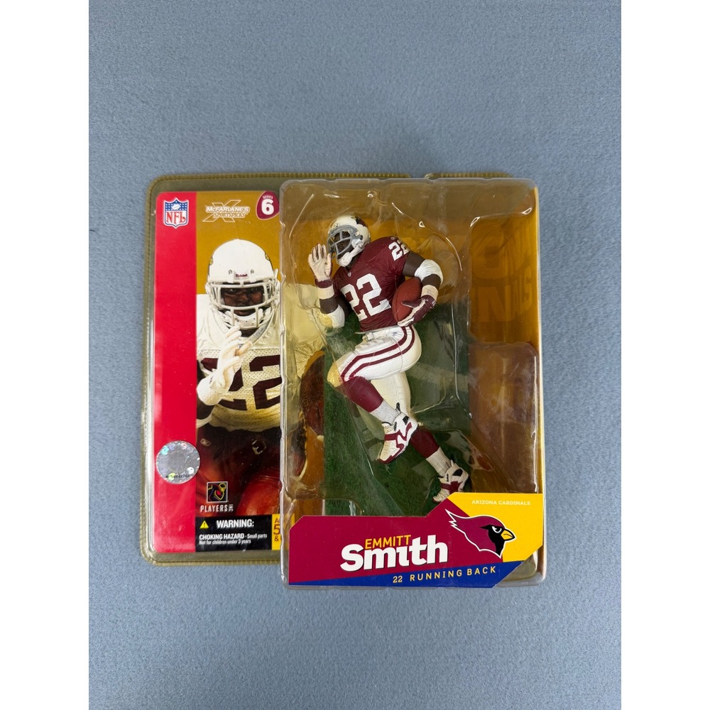 McFarlane NFL Series 6 Emmitt Smith Action‎ Figure Arizona Cardinals Maroon New